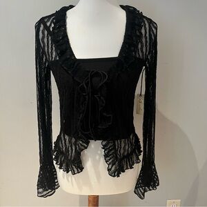 Liberty Love | Lace up See Through Top